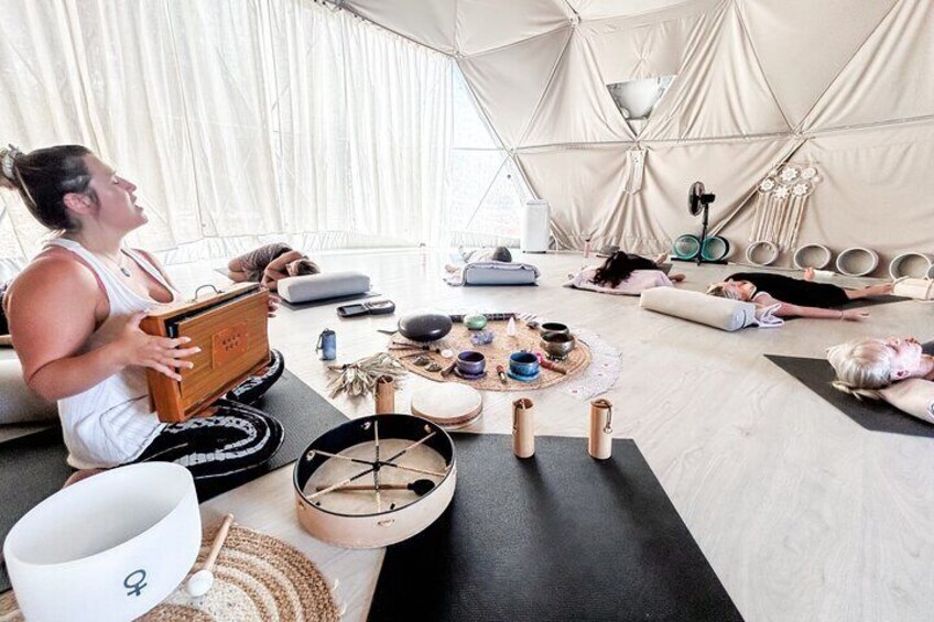 Vinyasa Yoga in a Dome