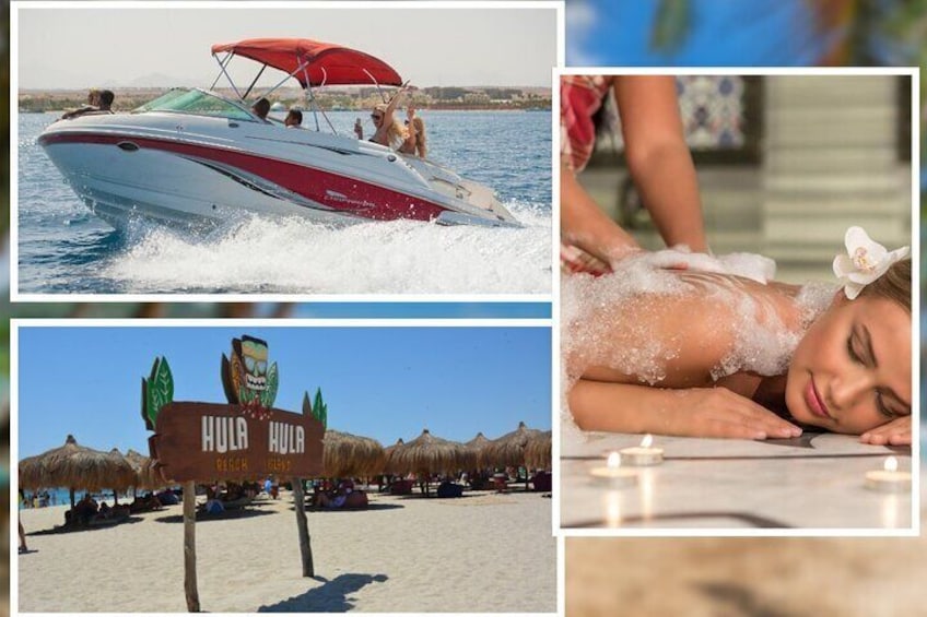 Private Speedboat to Hula Hula Island & Turkish bath - Hurghada