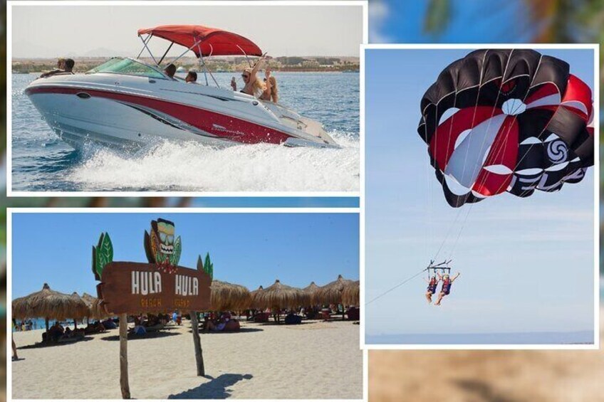 Private Speedboat To Hula Hula Island With Parasailing - Hurghada