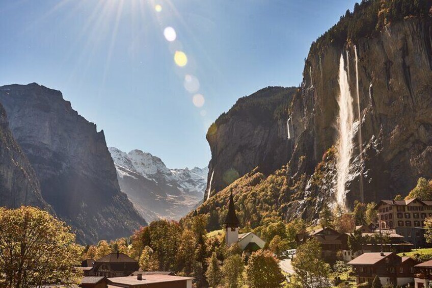 Staubbach waterfall at Lauterbrunnen