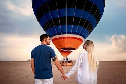 Breakfast in the sky with Hot air Balloon