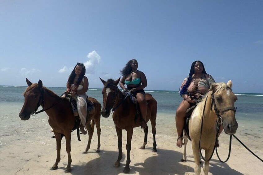 Bluehole, Horseback Riding and Souvenir Shopping from Montego Bay
