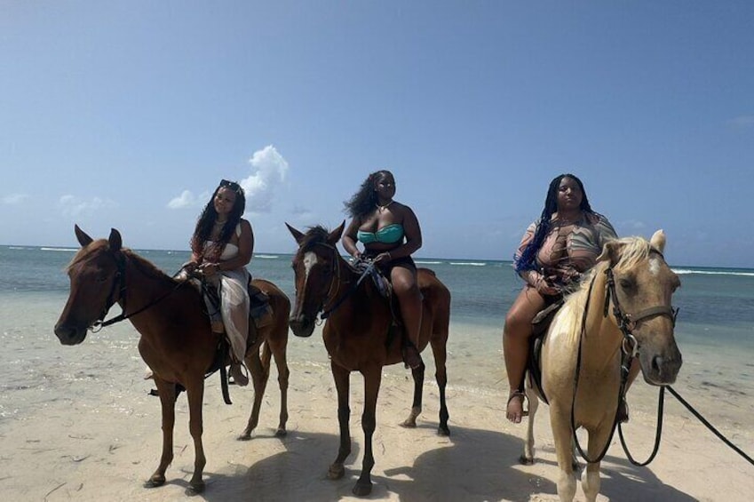 Bluehole, Horseback Riding and Souvenir Shopping from Montego Bay