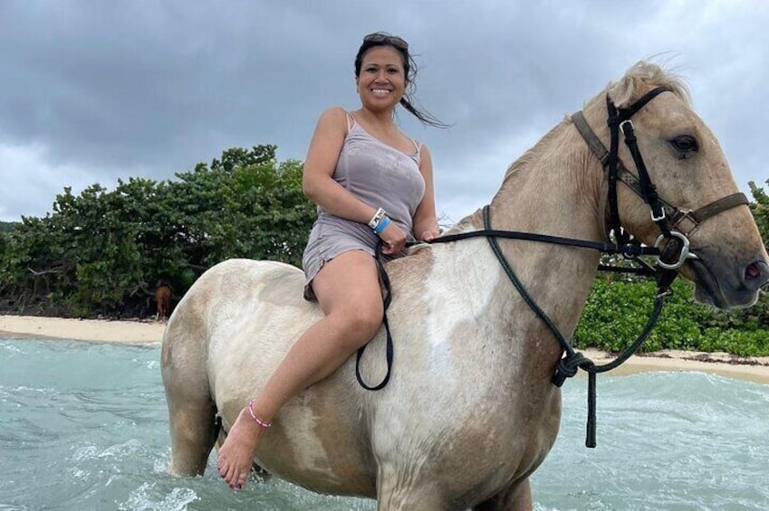 Bluehole, Horseback Riding and Souvenir Shopping from Montego Bay