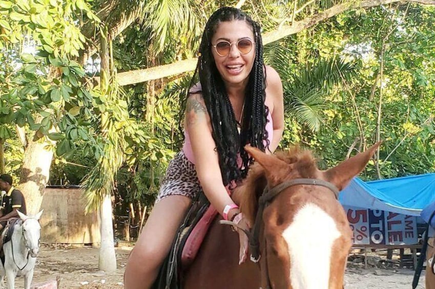 Bluehole, Horseback Riding and Souvenir Shopping from Montego Bay