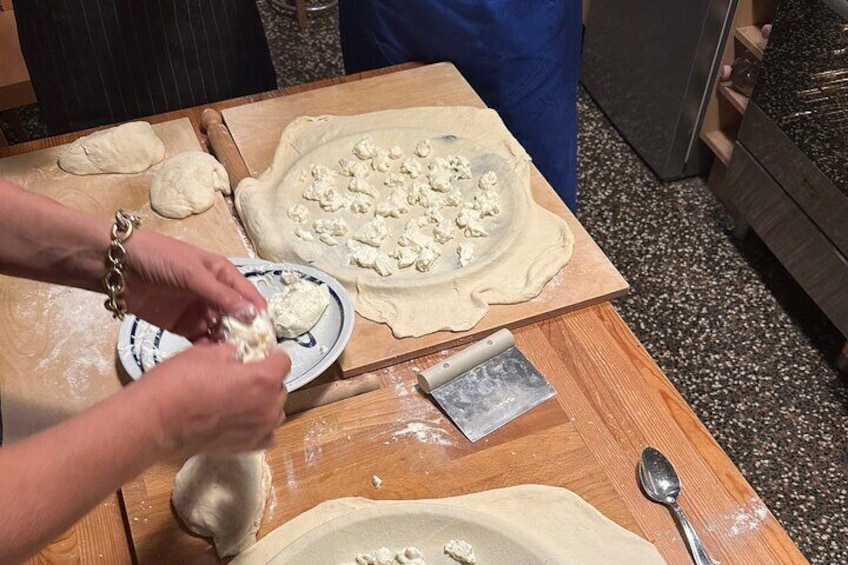 Cooking Class Focaccia Genovese and Pizza with Pesto and Prosecco