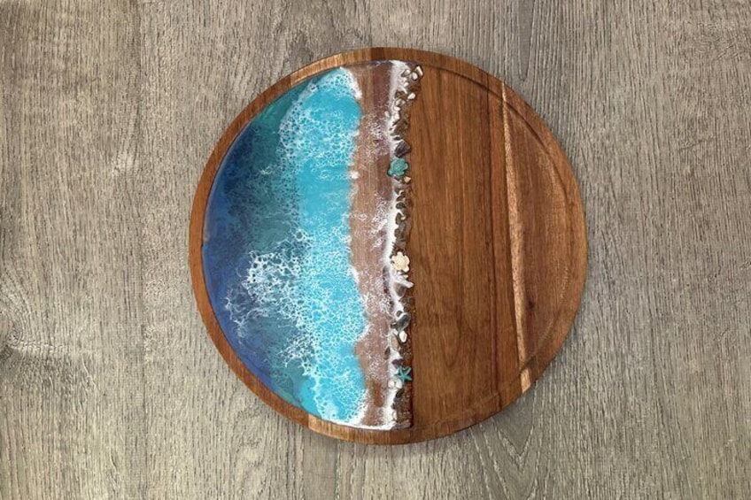 Epoxy Resin Cheese Board Art Class