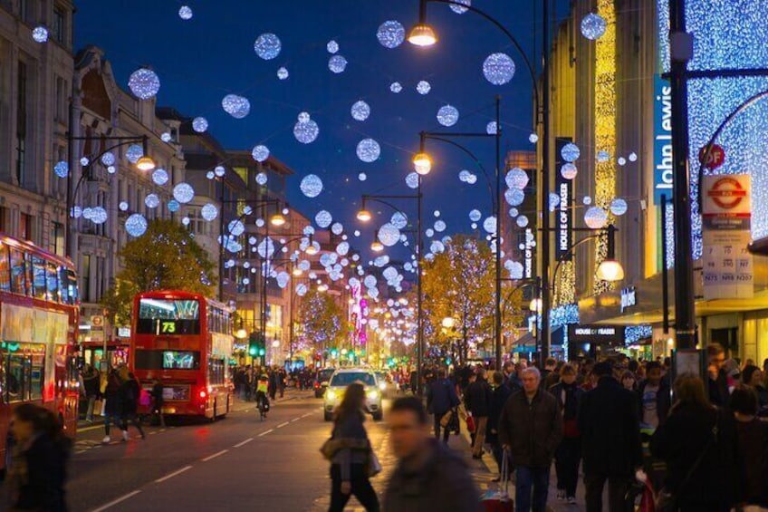 London Christmas Lights Open-Top Bus Tour