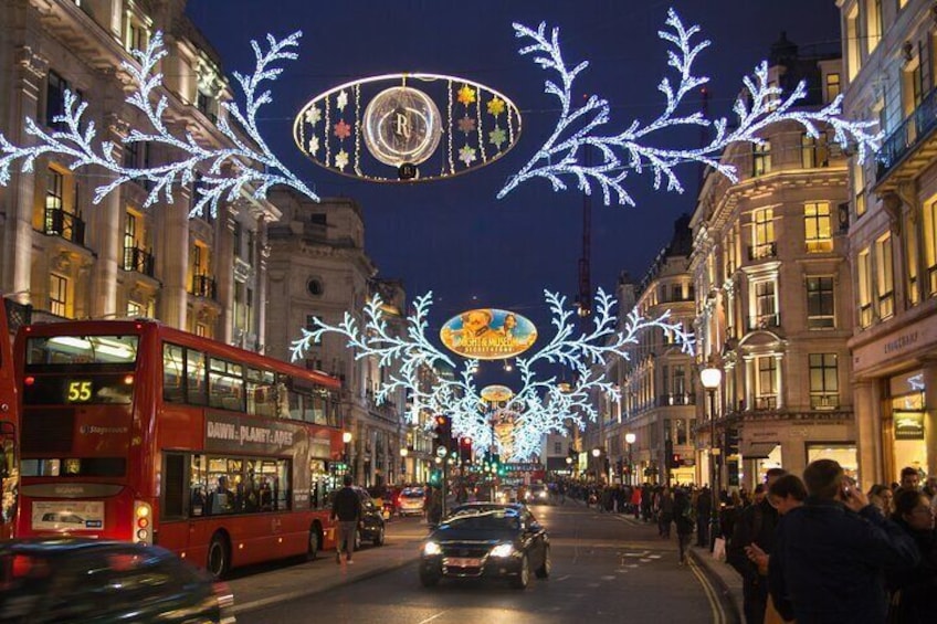 London Christmas Lights Open-Top Bus Tour