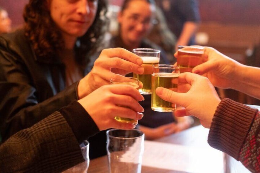 Enjoy a variety flight of beers brewed on-site, a selection of homemade seltzers, or full pour of any beverage!