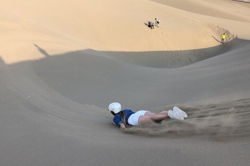 Shushupe piste, slide like a snake in the dunes of Ancon
