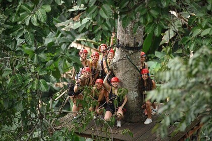 Skyhawk Zipline and Bua Tong Sticky Waterfalls Adventure Tour