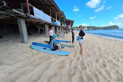 Kuta Surfing Lessons with Custom Surfboards and Surfboard Rentals