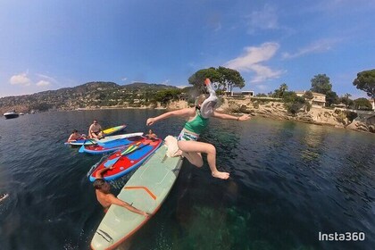 Paddle and electric bike activity in Villefranche