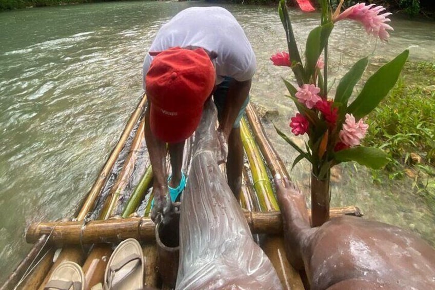 Bamboo Rafting and Limestone Massage at Lethe River Montego Bay