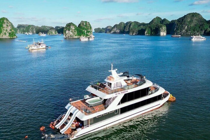 From Cat Ba: Breathtaking Lan Ha Bay Sunset on Luxury Cruise