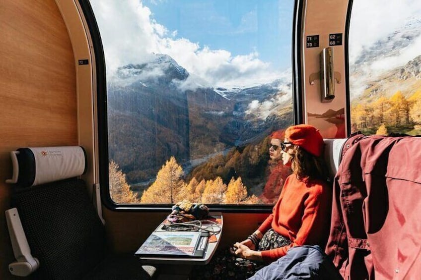 From Milan Private Bernina Express Train and St. Moritz Day Trip