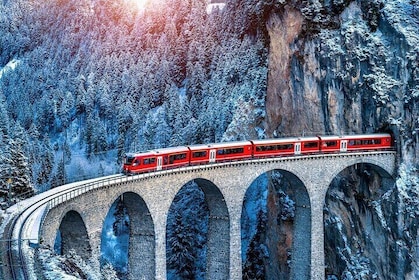 From Milan: Private Bernina Express Train and St. Moritz Day Trip