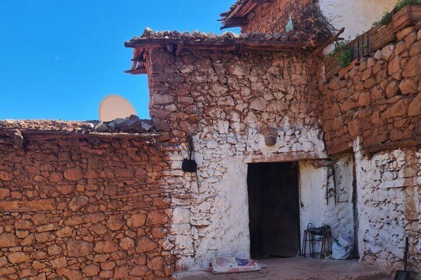 an old, traditional Berber house in the Paradise Valley mountains.
