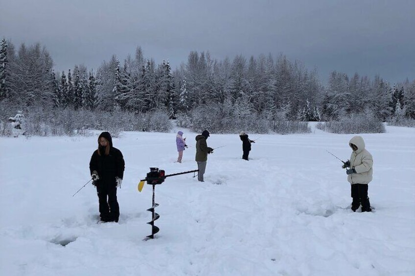 Fairbanks Ice Fishing with Transportation