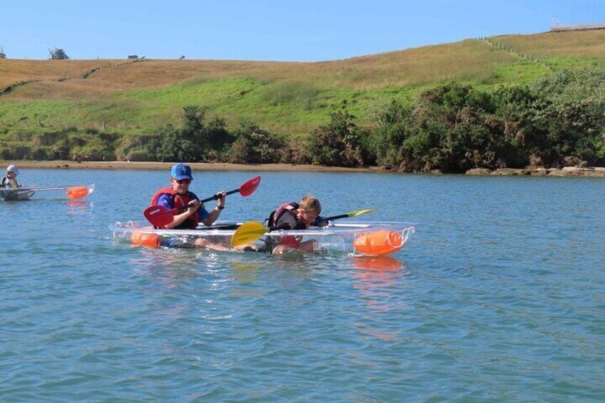 Sea Your Bottom. Clear Bottom Kayak Adventure
