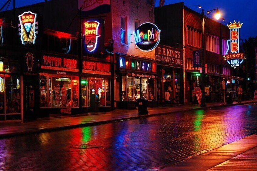 Beale Street at night