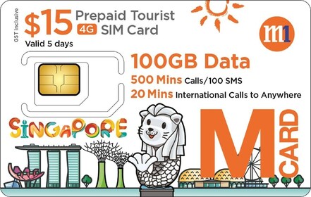 Singapore: M1 Tourist SIM Simcard