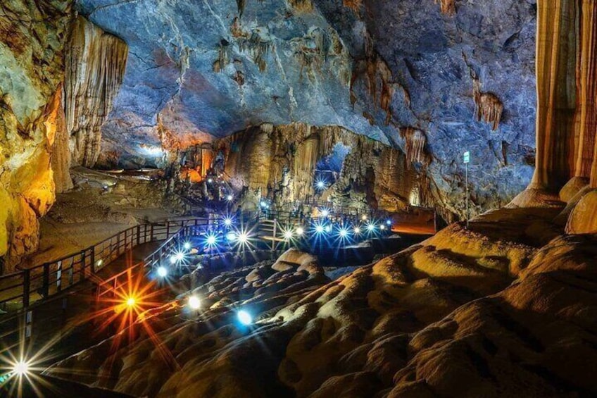 Zipline in Dark Cave Paradise Cave Tour From Dong Hoi Phong Nha