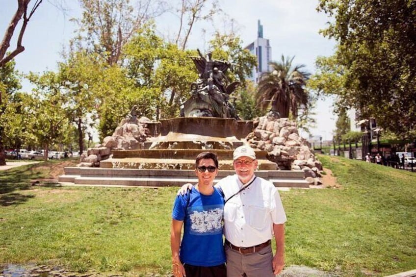 Enjoying a sunny day in Santiago