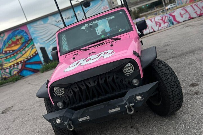 Pink Party Jeep Tour in 3rd Ward HTX