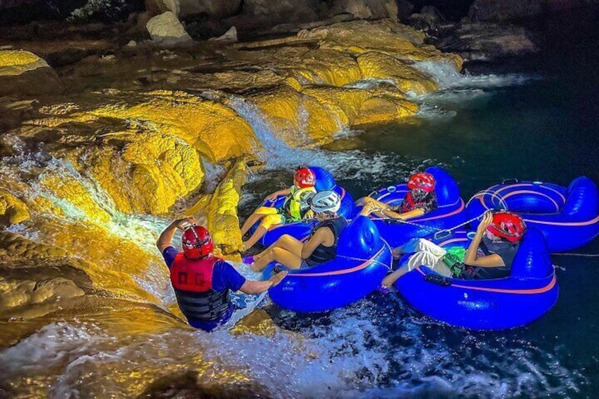 Ultimate 4-Cave Tubing with Crystal Cave & Waterfall Swim Combo