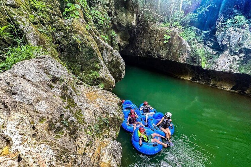 Ultimate 4-Cave Tubing with Crystal Cave & Waterfall Swim Combo