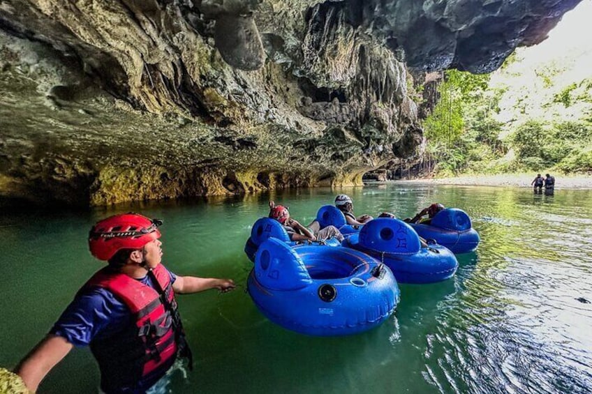 Ultimate 4-Cave Tubing with Crystal Cave & Waterfall Swim Combo