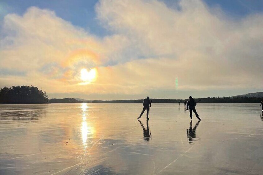 Skating away towards the sun.