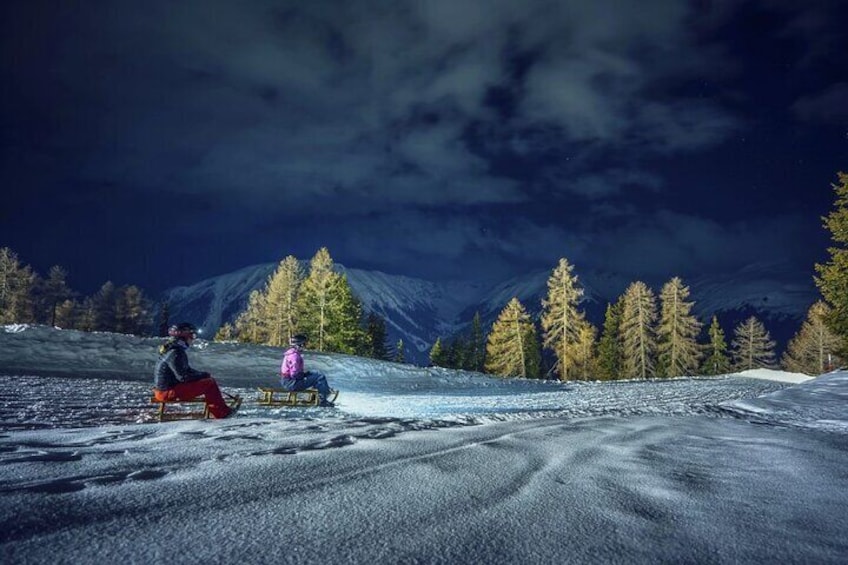 Night sledding Interlaken