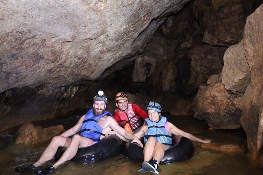 Cave tubing and Bluehole cenote swimming combo