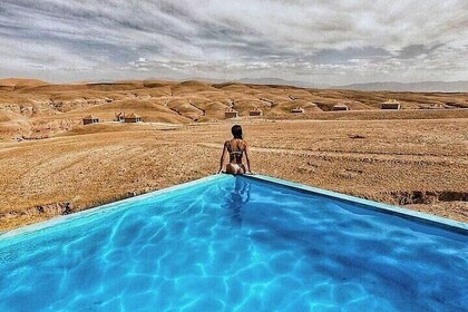 Journée détente piscine dans le désert d'Agafay, déjeuner et transfert - Ma...