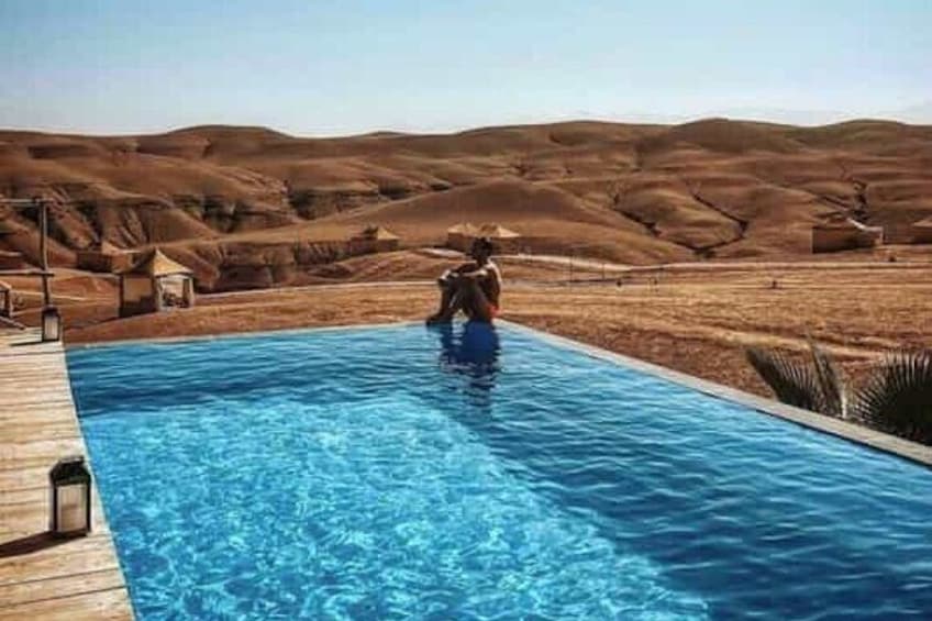 Relaxing Pool Day in Agafay Desert, Lunch & Transfer - Marrakesh