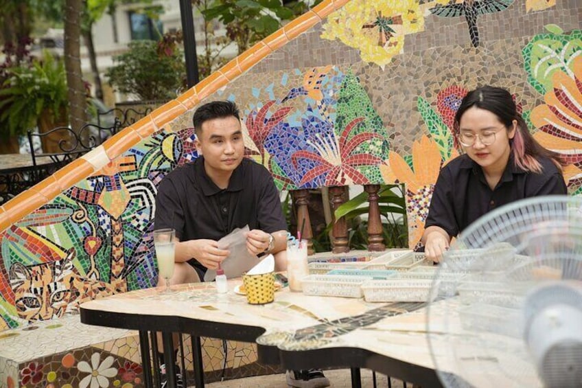 Mosaic Treasures at Pottery Village in Ha Noi 