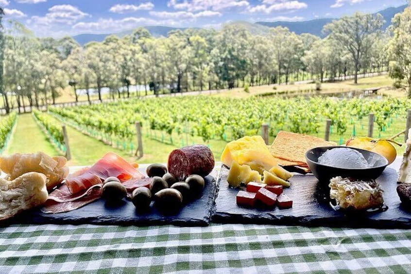 Serving the charcuterie board