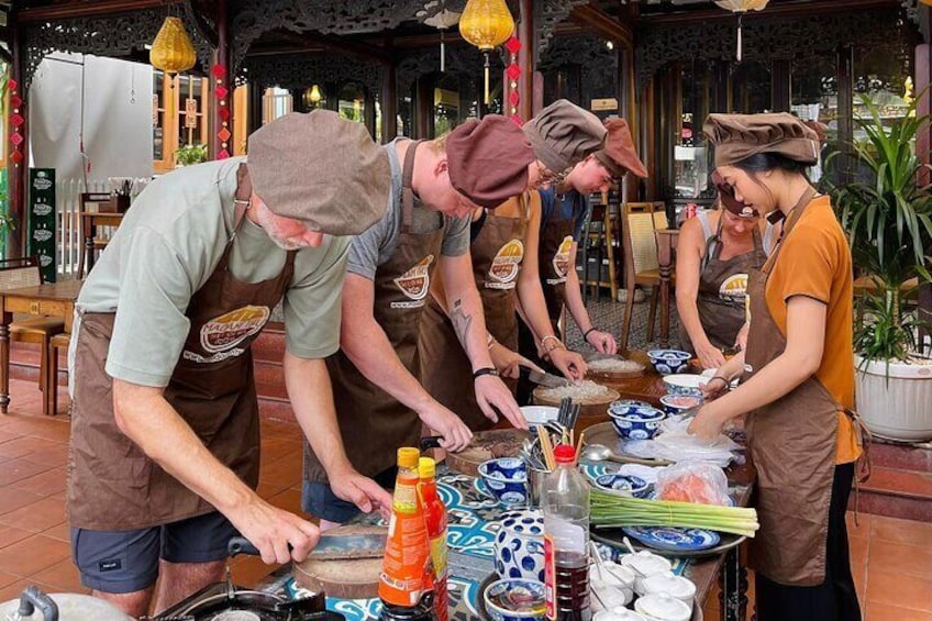 Hue Cooking Class & Local Market Tour by Cyclo with Madam Thu