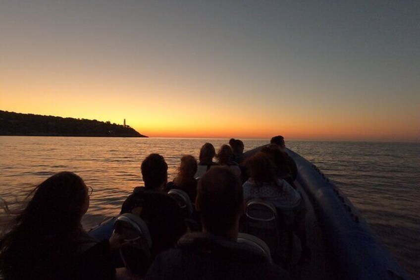 Boat trip at sunset on the French Riviera