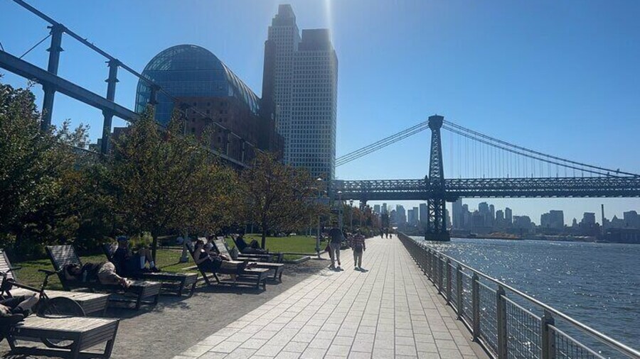 The Williamsburg Bridge from Domino Park