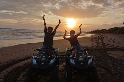 Bali quad bike on the Black sand Beach Sunset Tour with Lunch