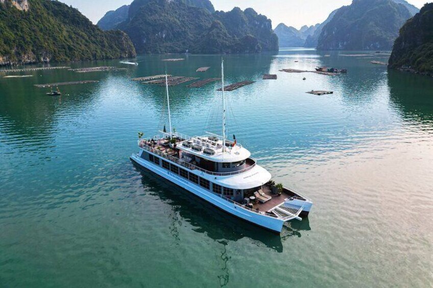 Halong Bay and Lan Ha Bay with The Catamaran 5-Star Luxury Cruise