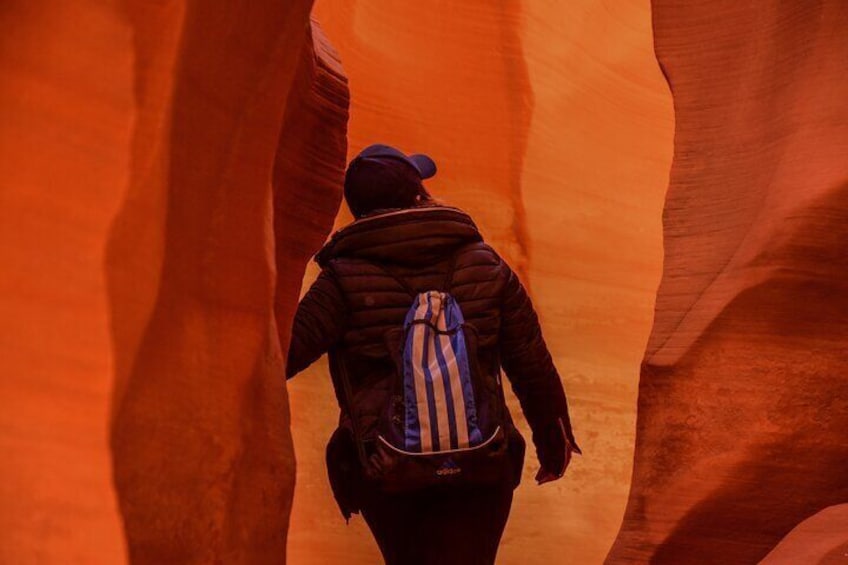 Guest enjoying the Secret Canyon.