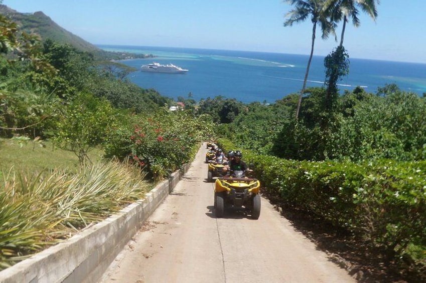 Grand Tour Quad 3h30 Quad excursion in Moorea (single or two-seater)