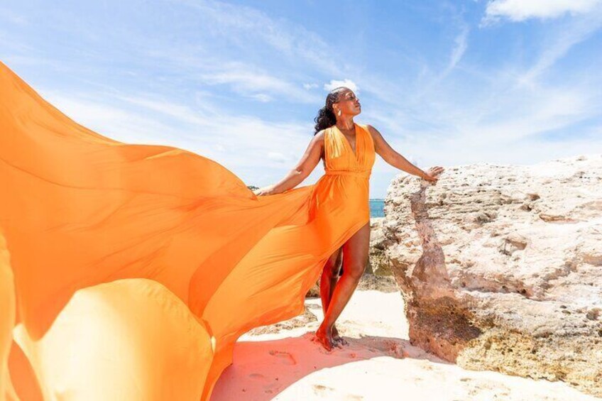 Flying Dress Photoshoot Turks and Caicos