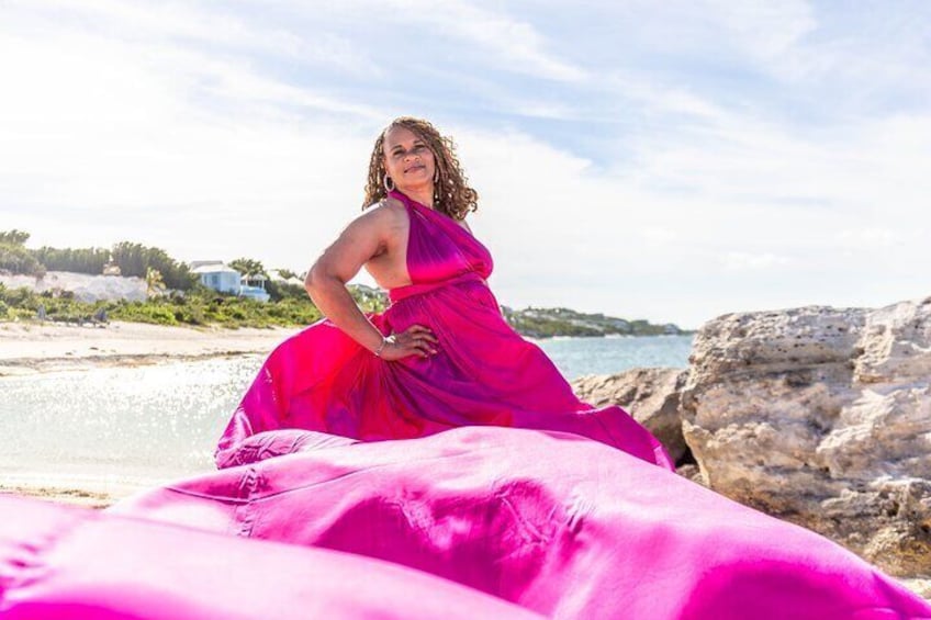 Flying Dress Photoshoot Turks and Caicos