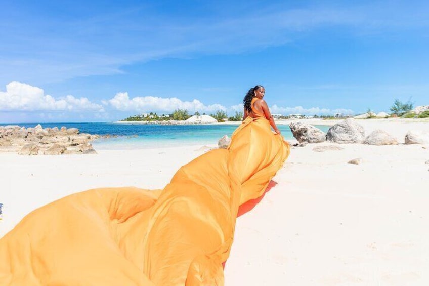 Flying Dress Photoshoot Turks and Caicos